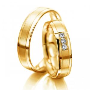 Hochzeitsringe Meister Gelbgold matt/poliert 