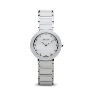 BERING Keramik Damenuhr 11429-754 Weiß Silber 29mm 