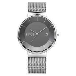 Solar Herrenuhr 14639-309 BERING 39mm Silber Grau 
