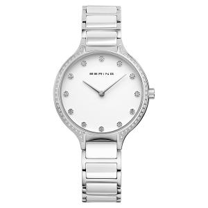 Damenuhr BERING 30434-754 Swarovski 34mm Weiß 