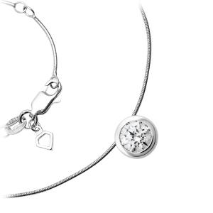 Anhänger Grand Zirkonia mit Kette Silber 