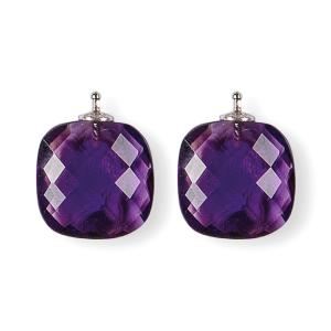 Heide Heinzendorff Einhänger Quarzglas Briolett 16mm Amethyst 