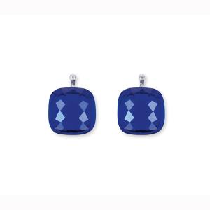 Heide Heinzendorff Einhänger Quarzglas Facette 10mm Azur 