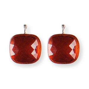 Heide Heinzendorff Einhänger Quarzglas Facette 12mm Cognac 