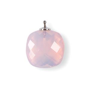 Heide Heinzendorff Anhänger Quarzglas Briolett 16mm Rosa Quarz 