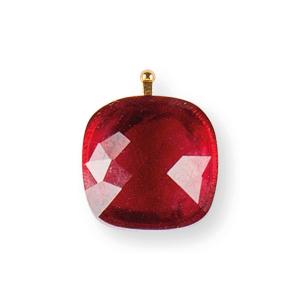 Heide Heinzendorff Anhänger Quarzglas Facette 12mm Fuchsia 