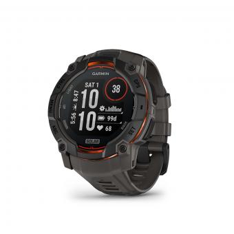 Garmin Instinct 3  50 mm, Solar, Kohle/ Schwarz mit Silikon-Wechselarmband 26 mm Kohle 