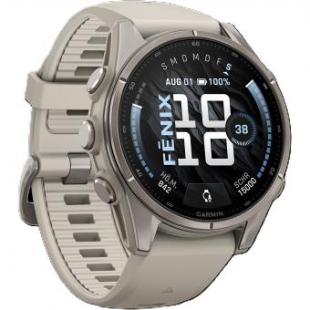 fenix 9  43mm, Nebelgrau/Titan mit Silikon-Armband 