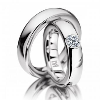 Trauringe Meister Platin Damenring mit Stein | 950 Platin