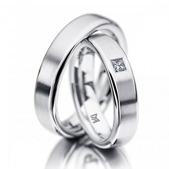 Eheringe Carre-Schliff platin 