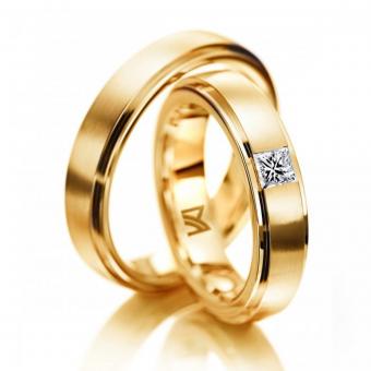 Eheringe Meister in Weissgold Damenring ohne Stein | 585 Weissgold