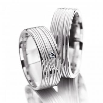 Meisterschmuck Individuals elegant Damenring ohne Stein | 750 Weissgold