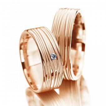 Meisterschmuck Individuals elegant Damenring mit Stein | 585 Rotgold