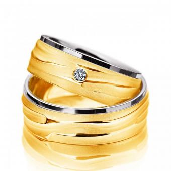 Meister Ehering Individual Damenring ohne Stein | 585 Weiss-Gelbgold