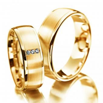 Hochzeitsringe Meister komfort Damenring mit Stein | 585 Gelbgold
