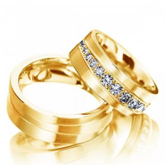 Eheringe Phantastics Damenring mit Stein | 585 Gelbgold