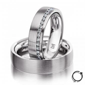 Meisterschmuck ringsherum gefasst Damenring ohne Stein | 585 Rotgold