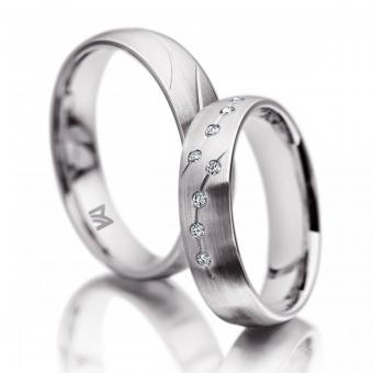 Trauringe Meister Brillantenkette platin Damenring mit Stein | 950 Platin