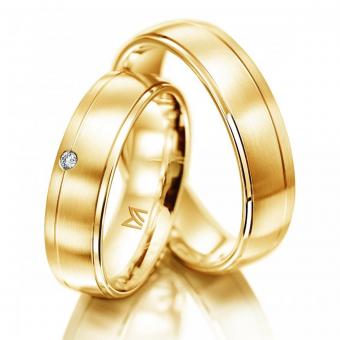 Meister Trauring Phantastic Damenring mit Stein | 585 Weißgold