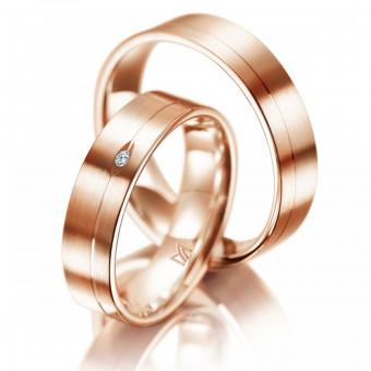 Meister Eheringe Classics Drop Damenring ohne Stein | 585 Rotgold
