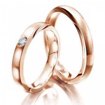 Meister Eheringe Classics Damenring mit Stein | 750 Gelbgold