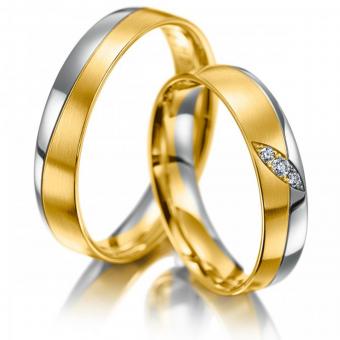 Trauringe Meister Phantastics gap Damenring ohne Stein | 585 Weiss-Gelbgold