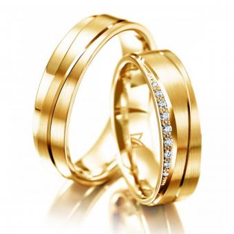 Meister Eheringe Phantastics matt Damenring ohne Stein | 750 Gelbgold