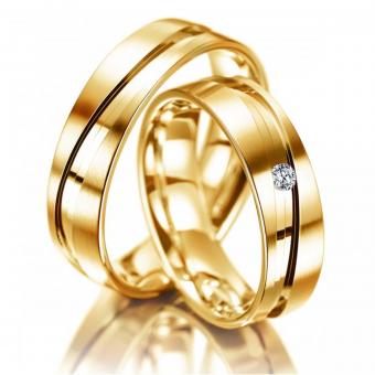 Meister Eheringe Phantastics curve Gelbgold 