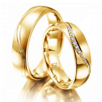 Meister Hochzeitsringe Romance Damenring ohne Stein | 585 Gelbgold