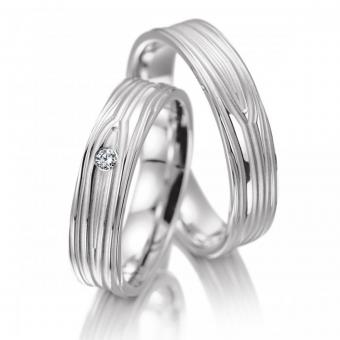 Meister Trauringe pure elegance Damenring mit Stein | 585 Weißgold