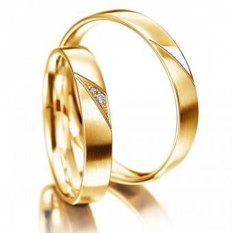 Meister Trauringe Classics nook Damenring mit Stein | 585 Gelbgold