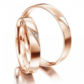 Meister Trauringe Classics nook Damenring mit Stein | 750 Rotgold