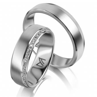 Meister Eheringe Phantastics Grande Damenring ohne Stein | 585 Weißgold