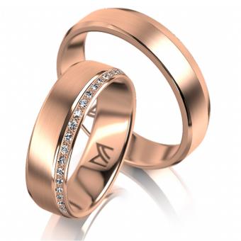 Meister Eheringe Phantastics Grande Damenring mit Stein | 585 Rotgold