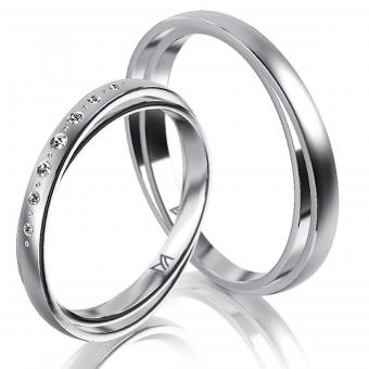 Meister Trauringe oblique band narrow 