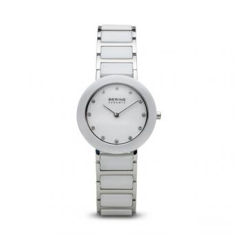 BERING Keramik Damenuhr 11429-754 Weiß Silber 29mm 
