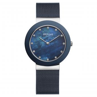 Damenuhr 11435-387 Keramik Blau Mesh 35mm BERING 