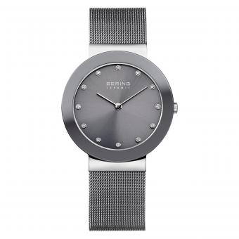 Damenuhr 11435-389 Keramik Grau Mesh 35mm BERING 