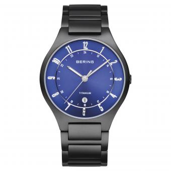 BERING Herrenuhr 11739-727 Titanium 39mm Schwarz 