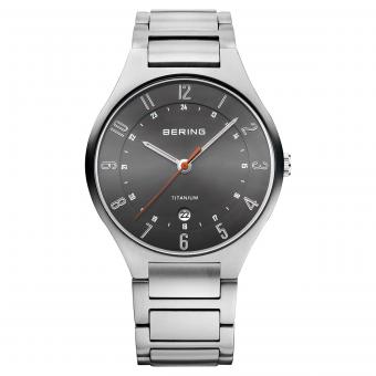 BERING Herrenuhr 11739-772 Titanium 39mm Grau 
