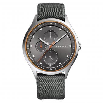 BERING Herrenuhr 11741-879 Titanium 41mm Nato Multi Grau 