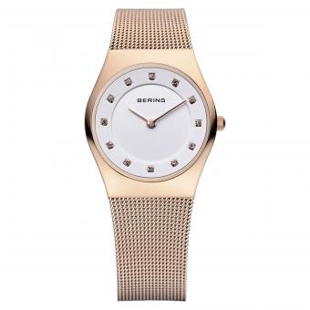 BERING Classic Damenuhr 27mm Roségold Zirkonia 11927-366 