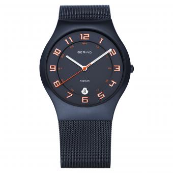 BERING Titanium 37mm All Blue 11937-393 Herrenuhr 