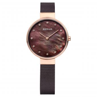 Swarovski Damenuhr BERING Perlmutt 34mm Braun 12034-265 
