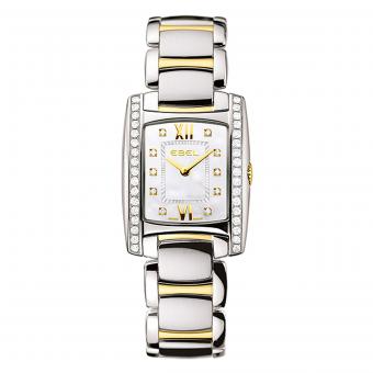 EBEL Brasilia Damenuhr Silber Perlmutt Gold Diamanten 