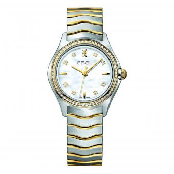 EBEL Wave Damenuhr Bicolor Gold Perlmutt Diamanten 