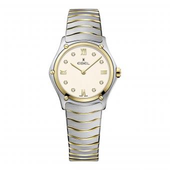 EBEL Sport Classic Damenuhr Gold Diamanten Elfenbein 