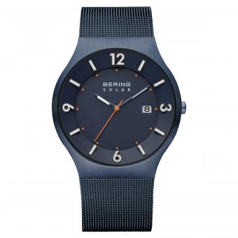Solar Herrenuhr 14440-393 BERING 40mm Mesh Blau 
