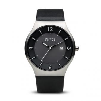 Solar Herrenuhr 14440-402 BERING 40mm Silber Schwarz 