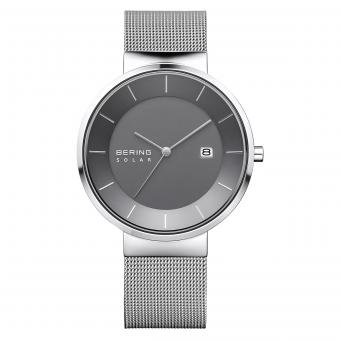 Solar Herrenuhr 14639-309 BERING 39mm Silber Grau 